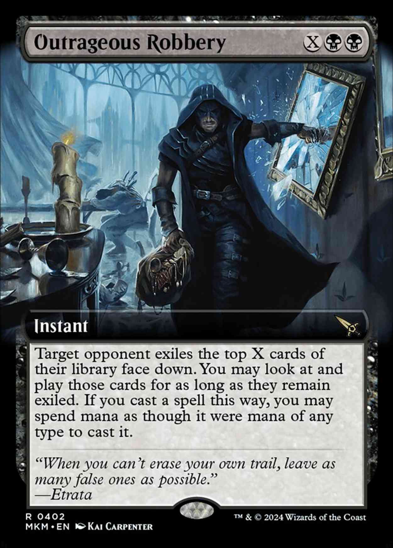 Outrageous Robbery (Extended Art) magic card front