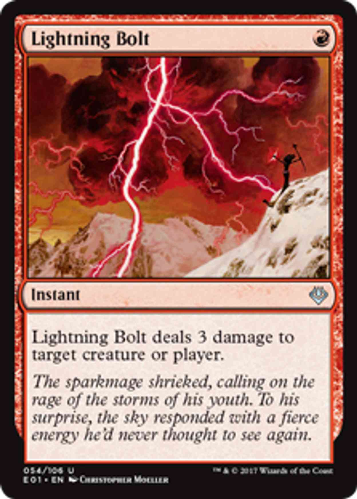 Lightning Bolt magic card front