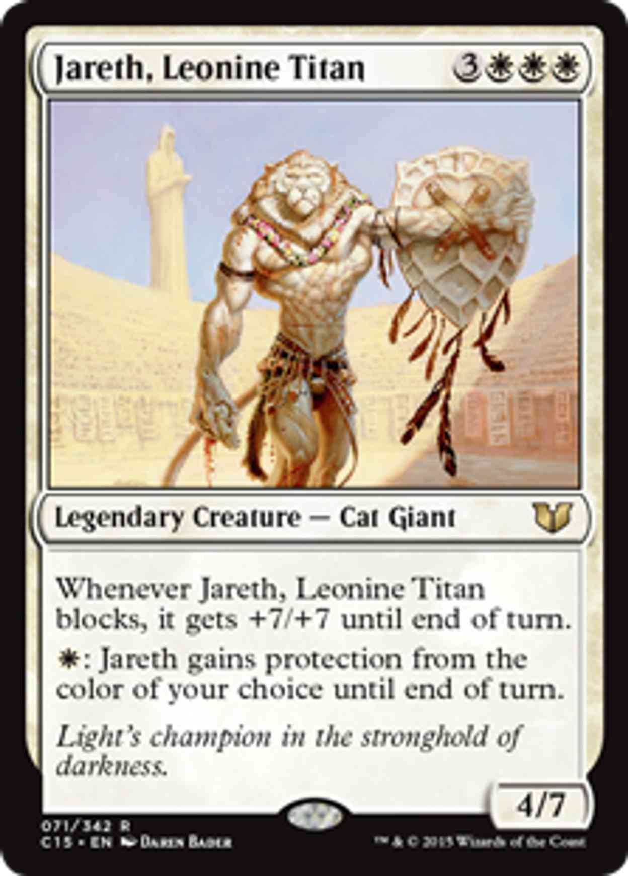 Jareth, Leonine Titan magic card front