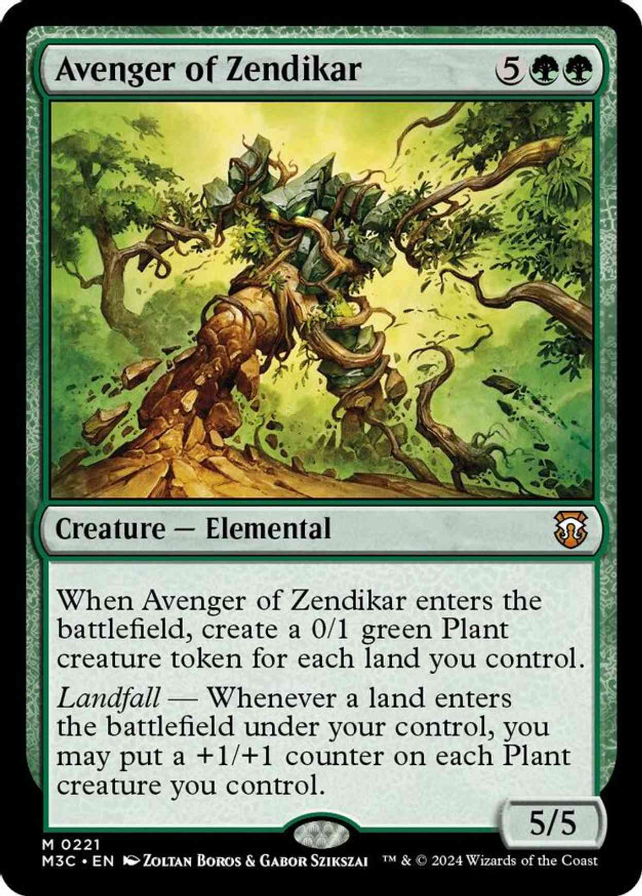 Avenger of Zendikar (Ripple Foil) magic card front