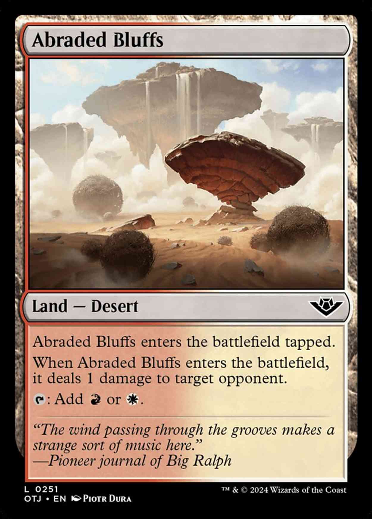 Abraded Bluffs magic card front