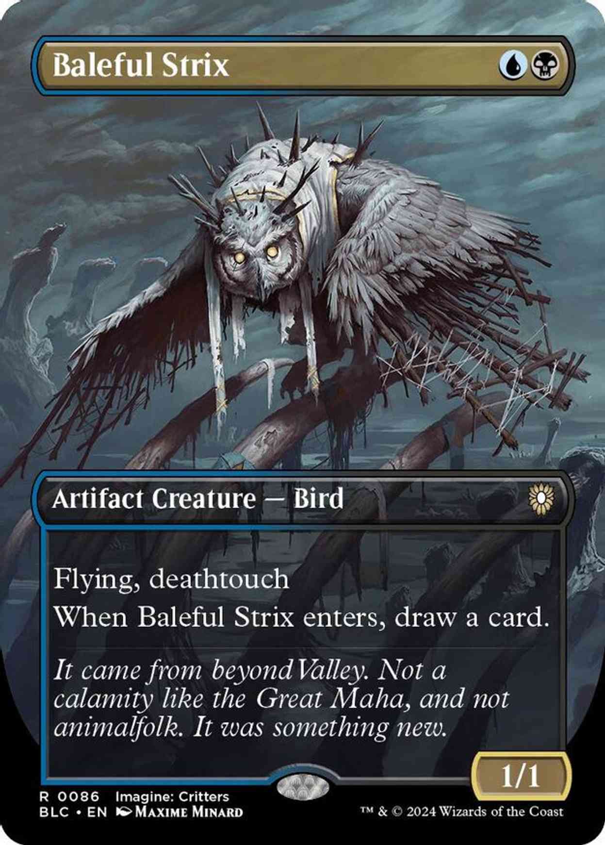 Baleful Strix (Borderless) magic card front