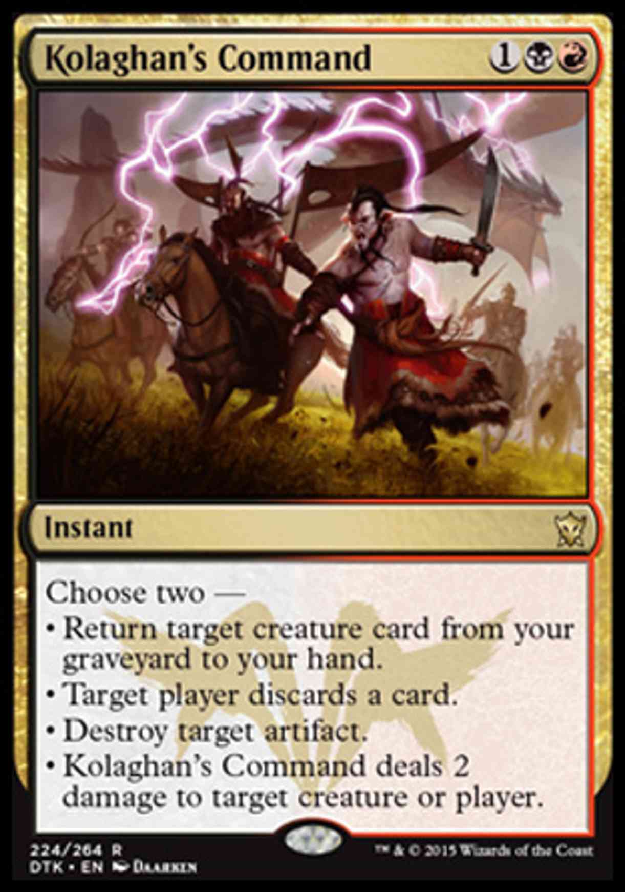 Kolaghan's Command magic card front
