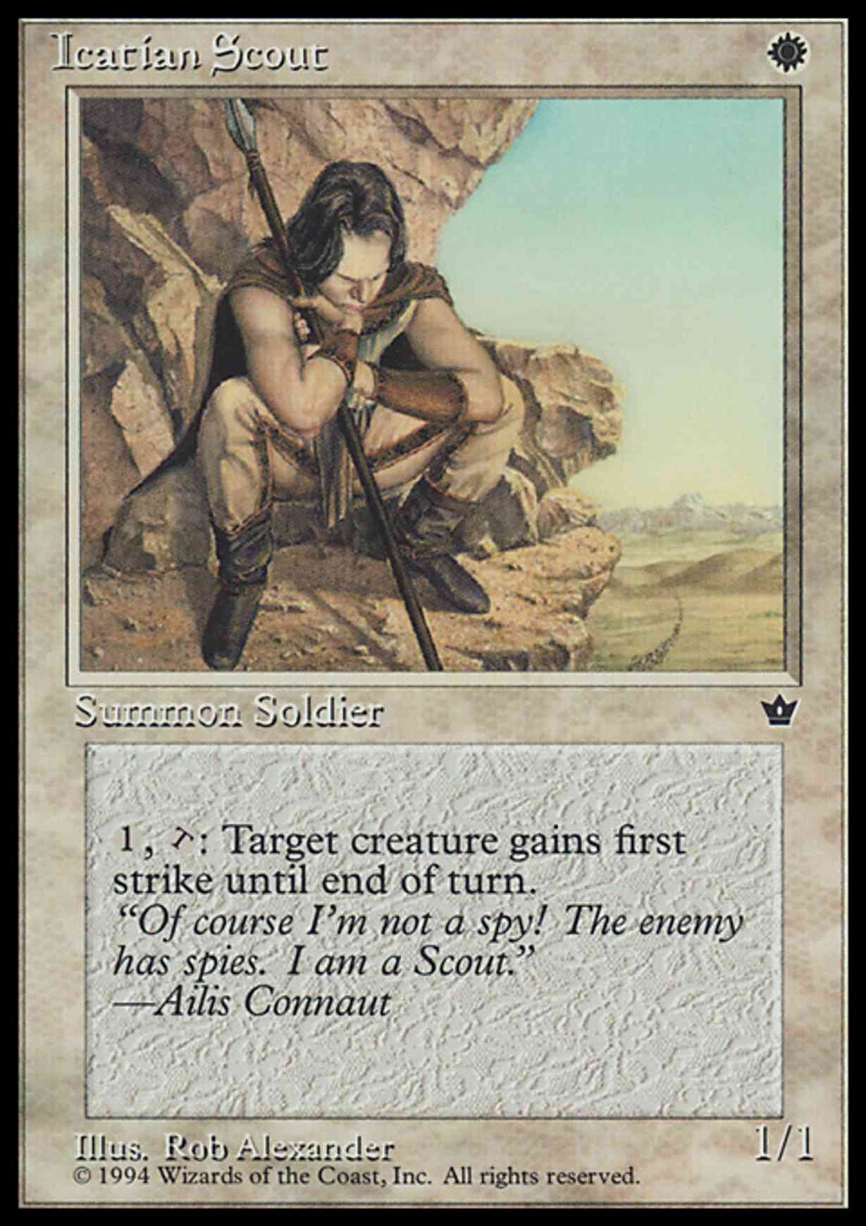 Icatian Scout (Alexander) magic card front