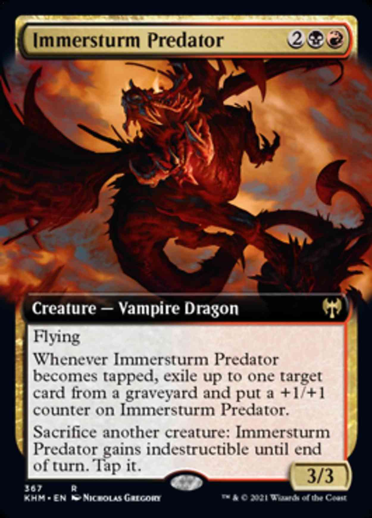 Immersturm Predator (Extended Art) magic card front