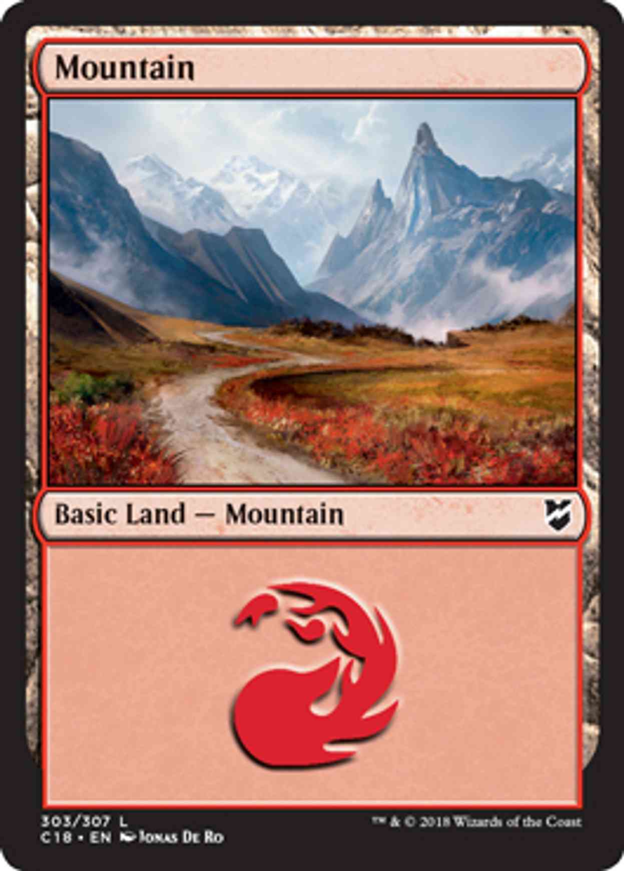 Mountain (303) magic card front