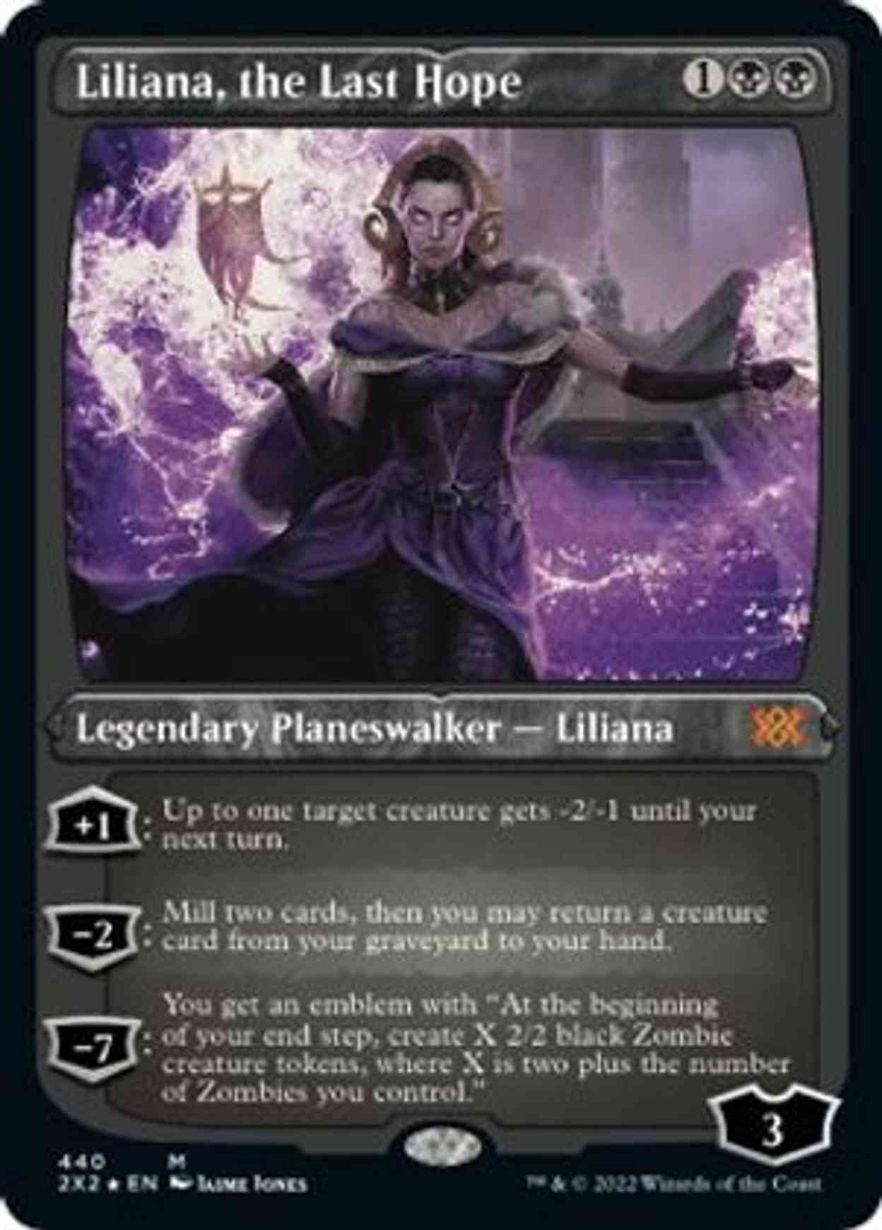 Liliana, the Last Hope (Foil Etched) magic card front