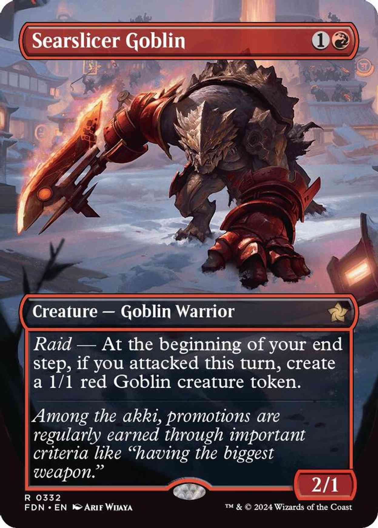 Searslicer Goblin (Borderless) magic card front