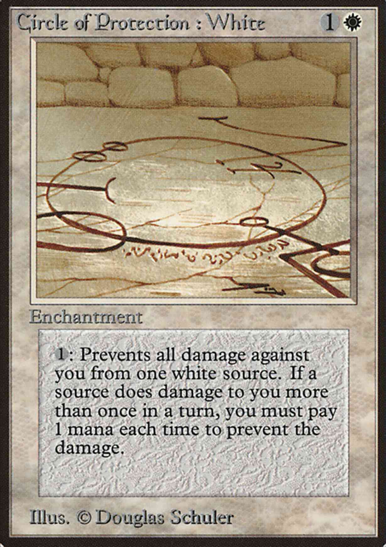 Circle of Protection: White magic card front