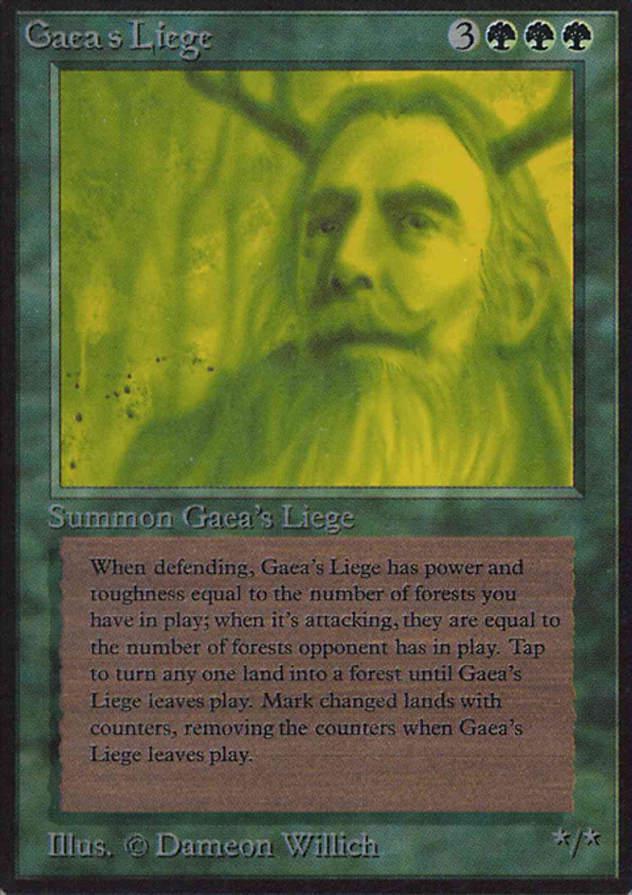 Gaea's Liege magic card front