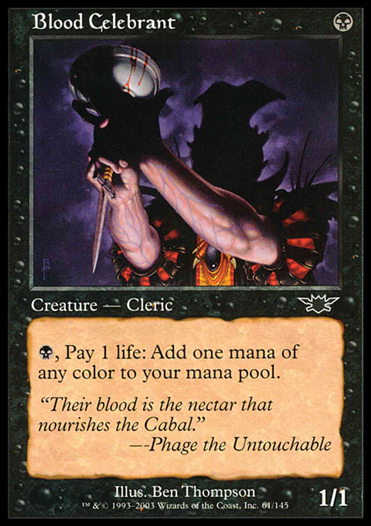 Blood Celebrant magic card front