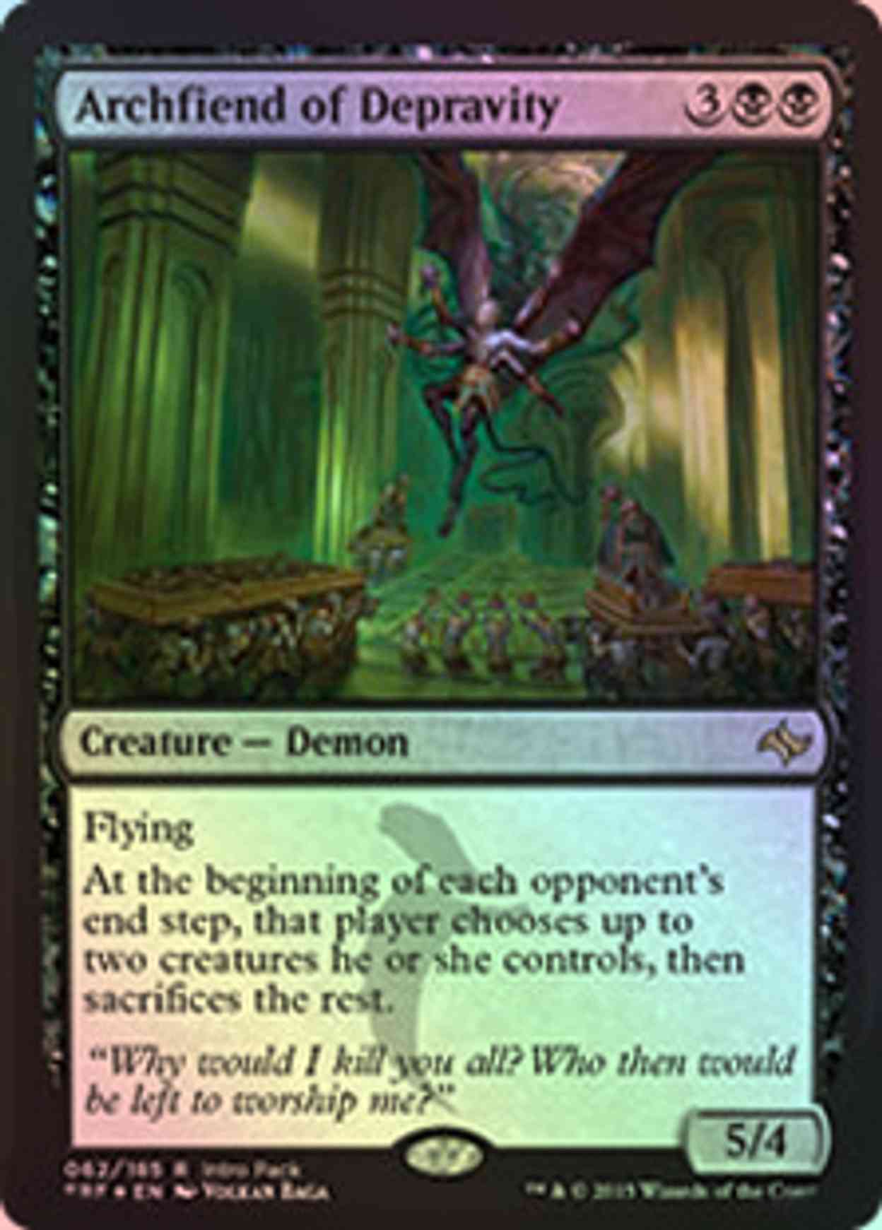 Archfiend of Depravity magic card front