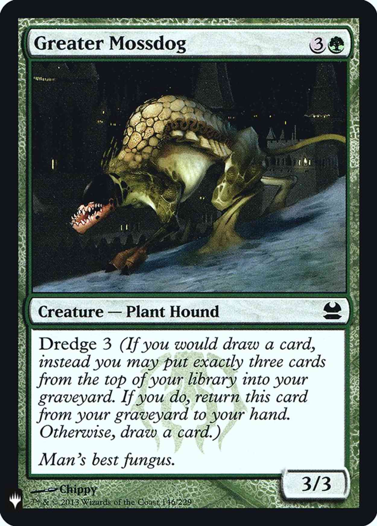 Greater Mossdog magic card front
