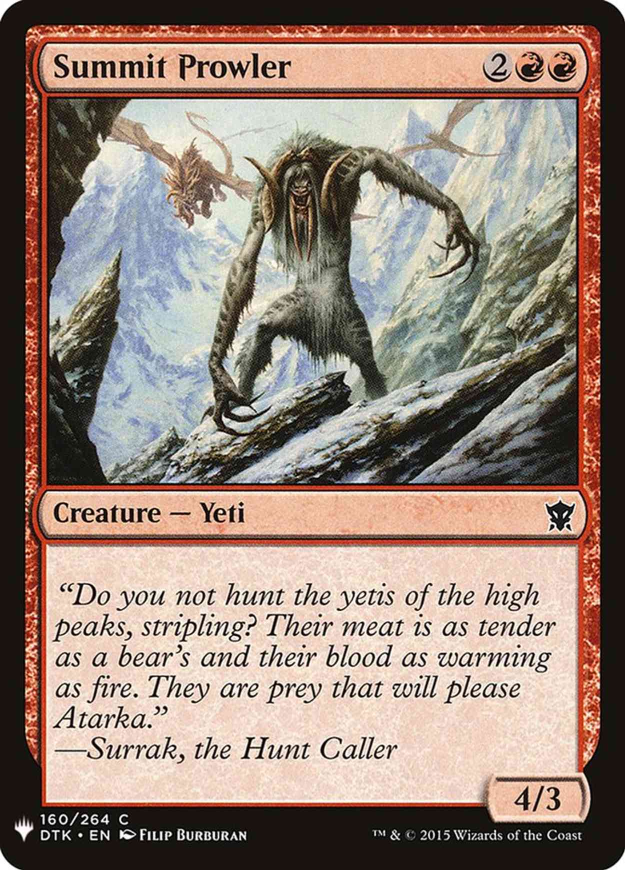 Summit Prowler magic card front