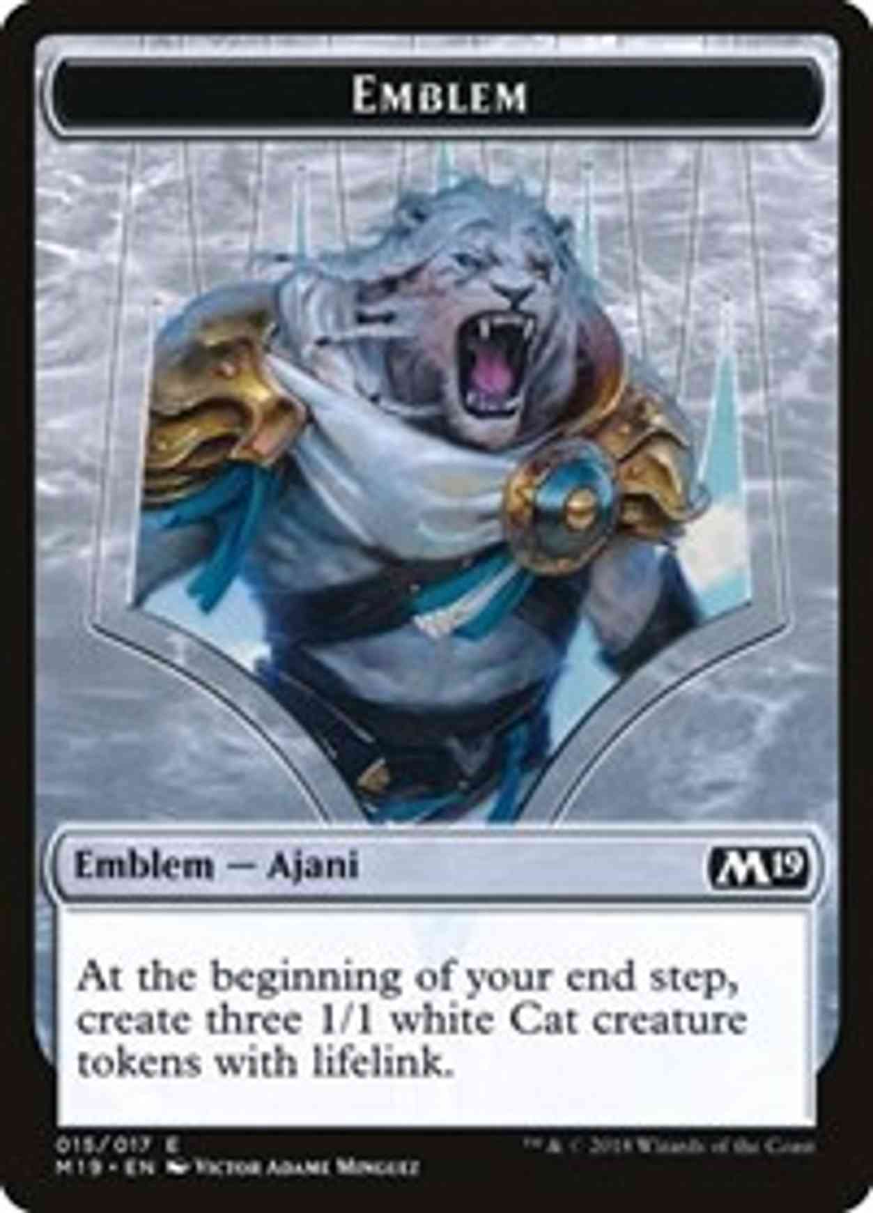 Emblem - Ajani, Adversary of Tyrants magic card front