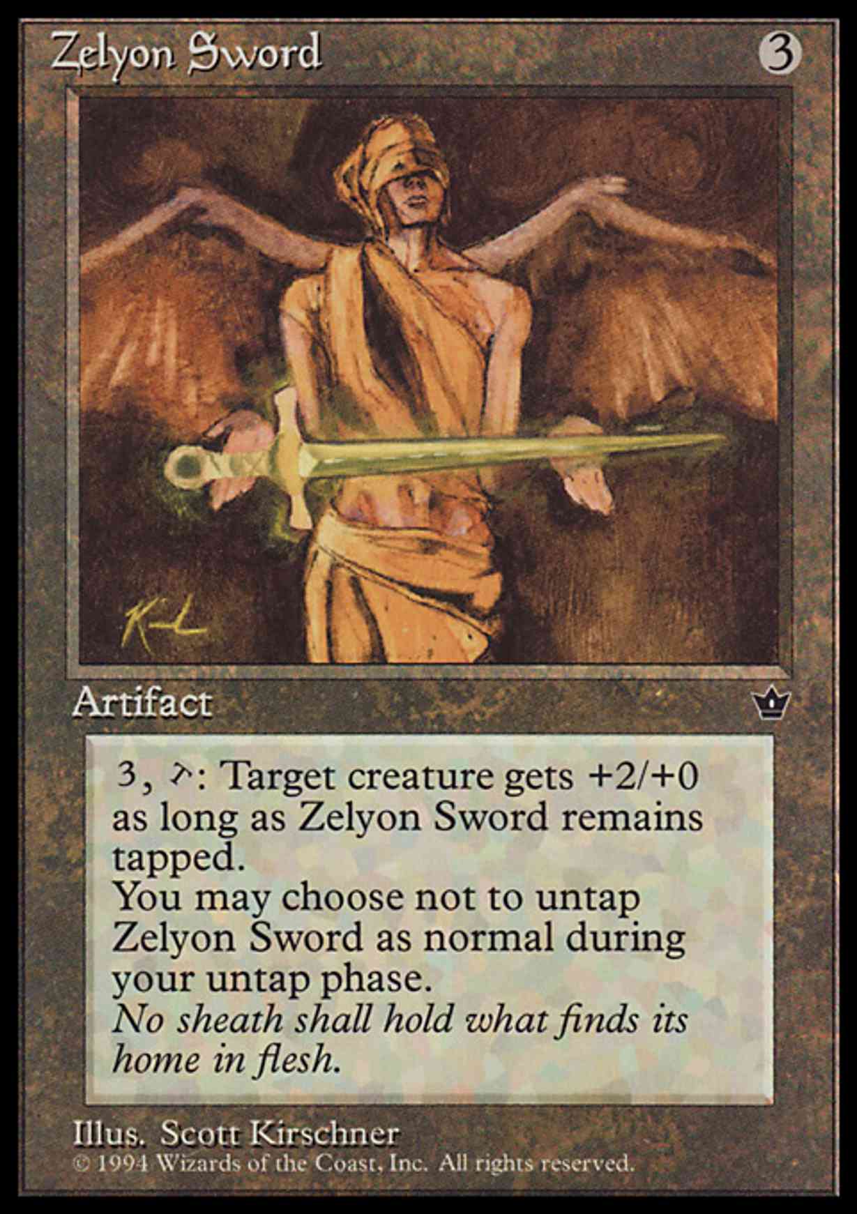 Zelyon Sword magic card front