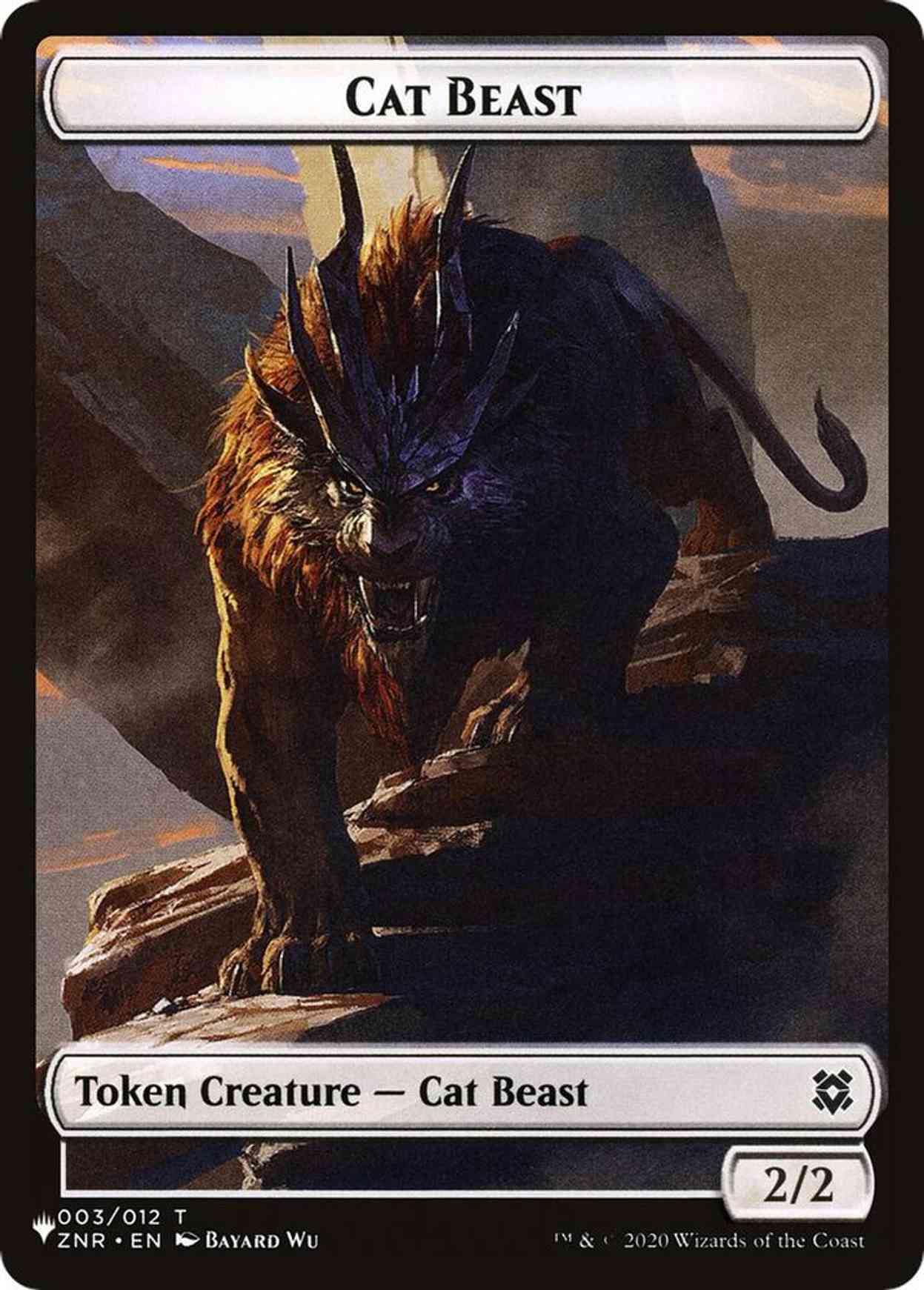 Cat Beast // Shapeshifter (002) Double-Sided Token magic card front