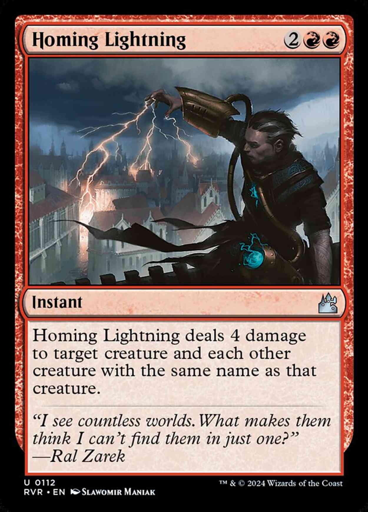 Homing Lightning magic card front