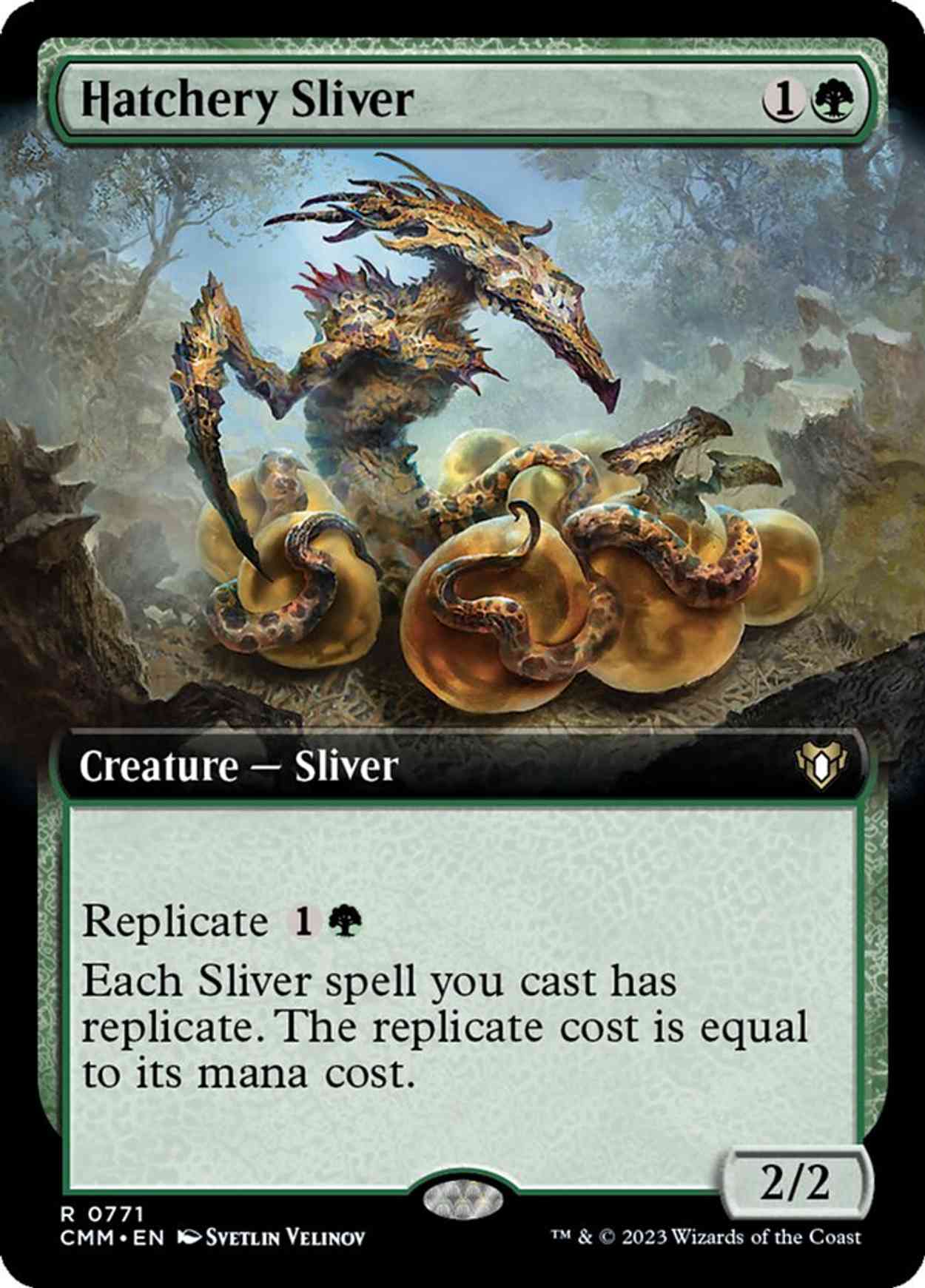 Hatchery Sliver (Extended Art) magic card front