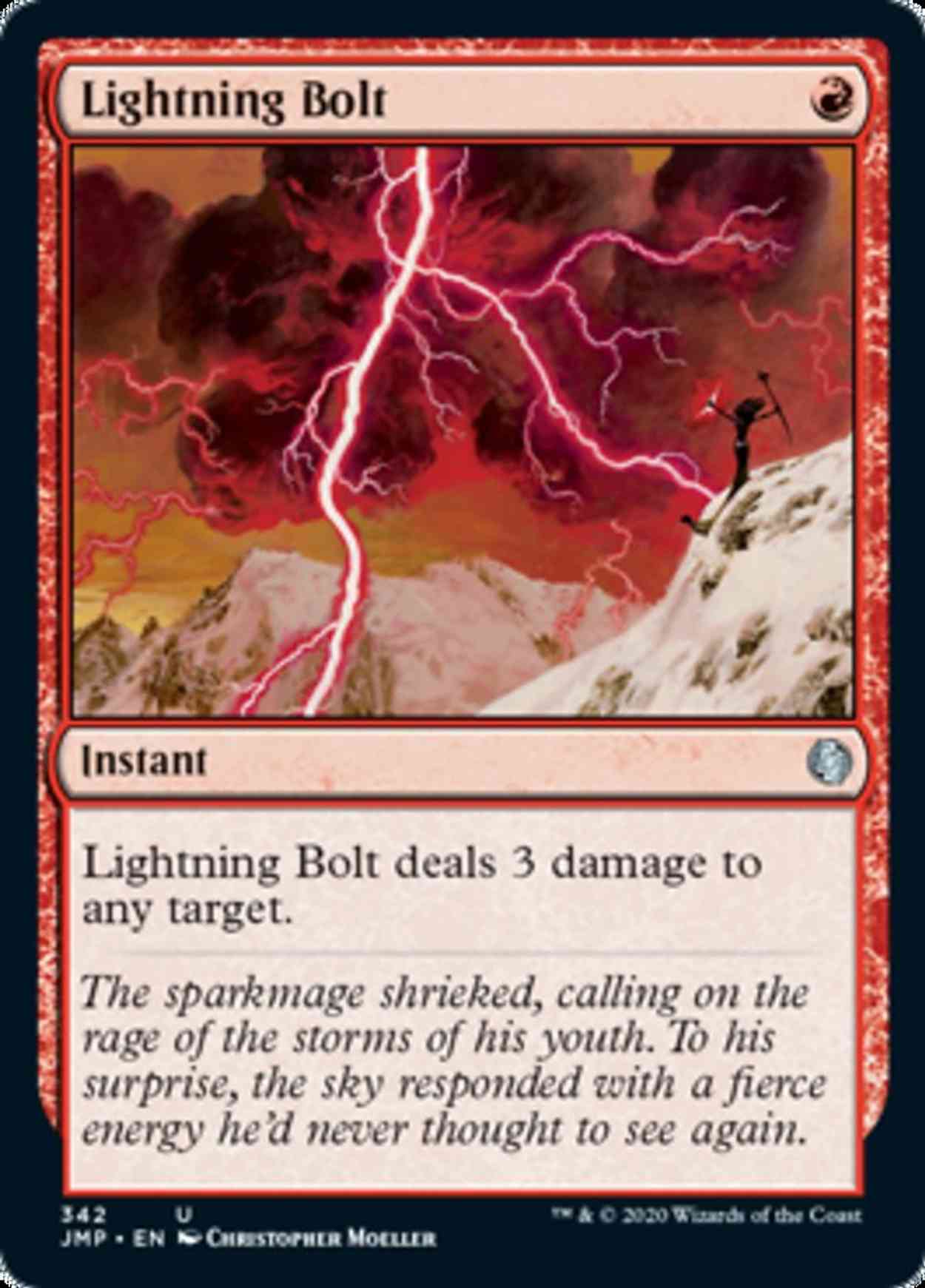 Lightning Bolt magic card front