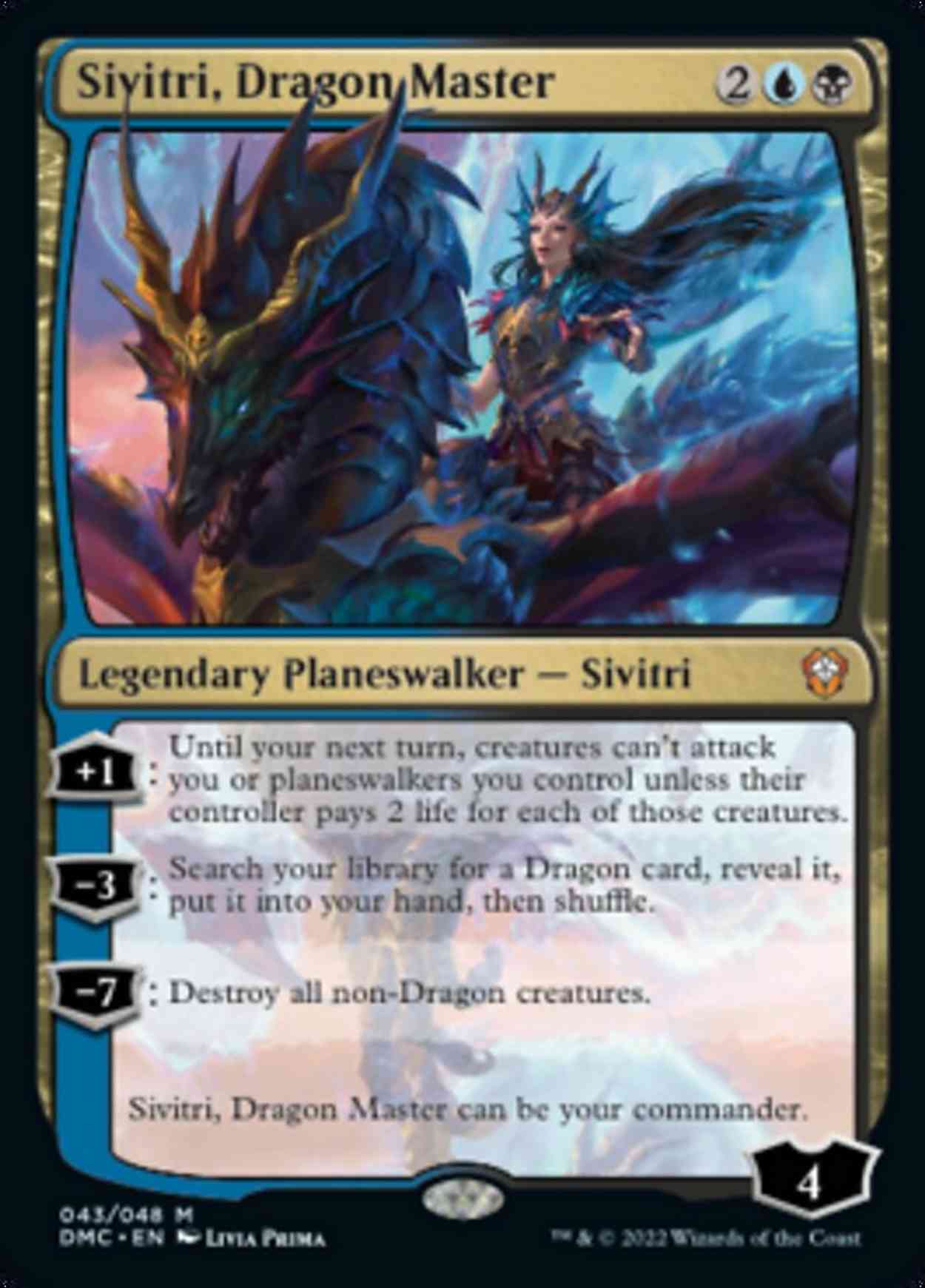 Sivitri, Dragon Master magic card front