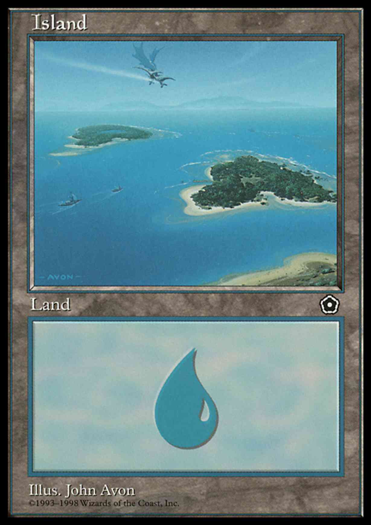 Island (154) magic card front