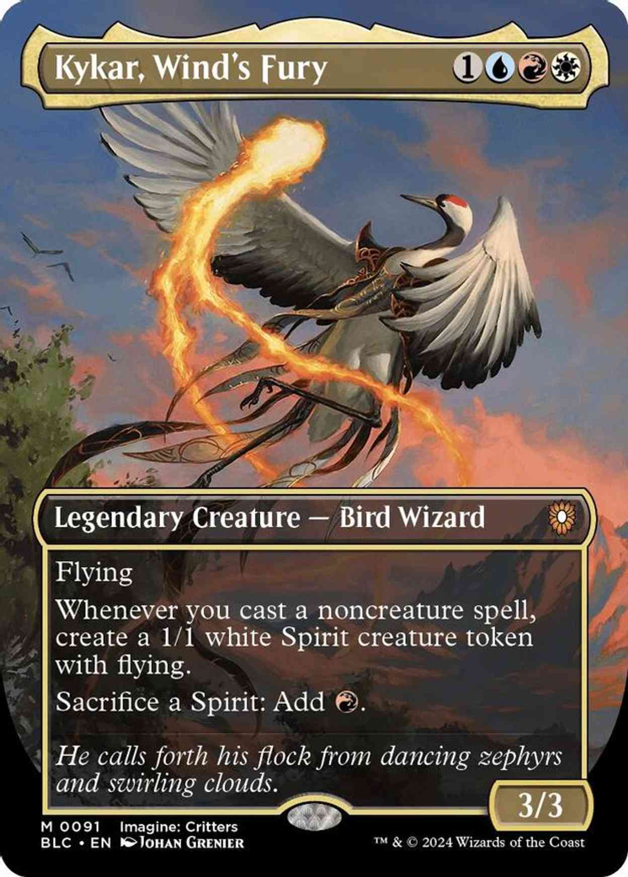 Kykar, Wind's Fury (Borderless) magic card front