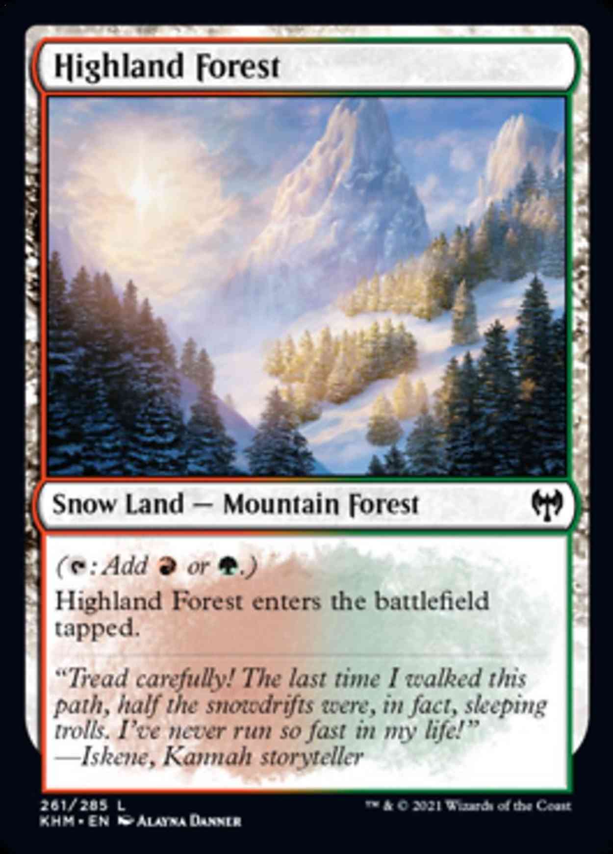 Highland Forest magic card front