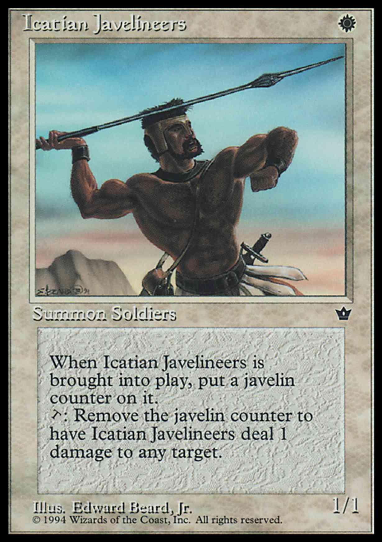 Icatian Javelineers (Beard Jr.) magic card front