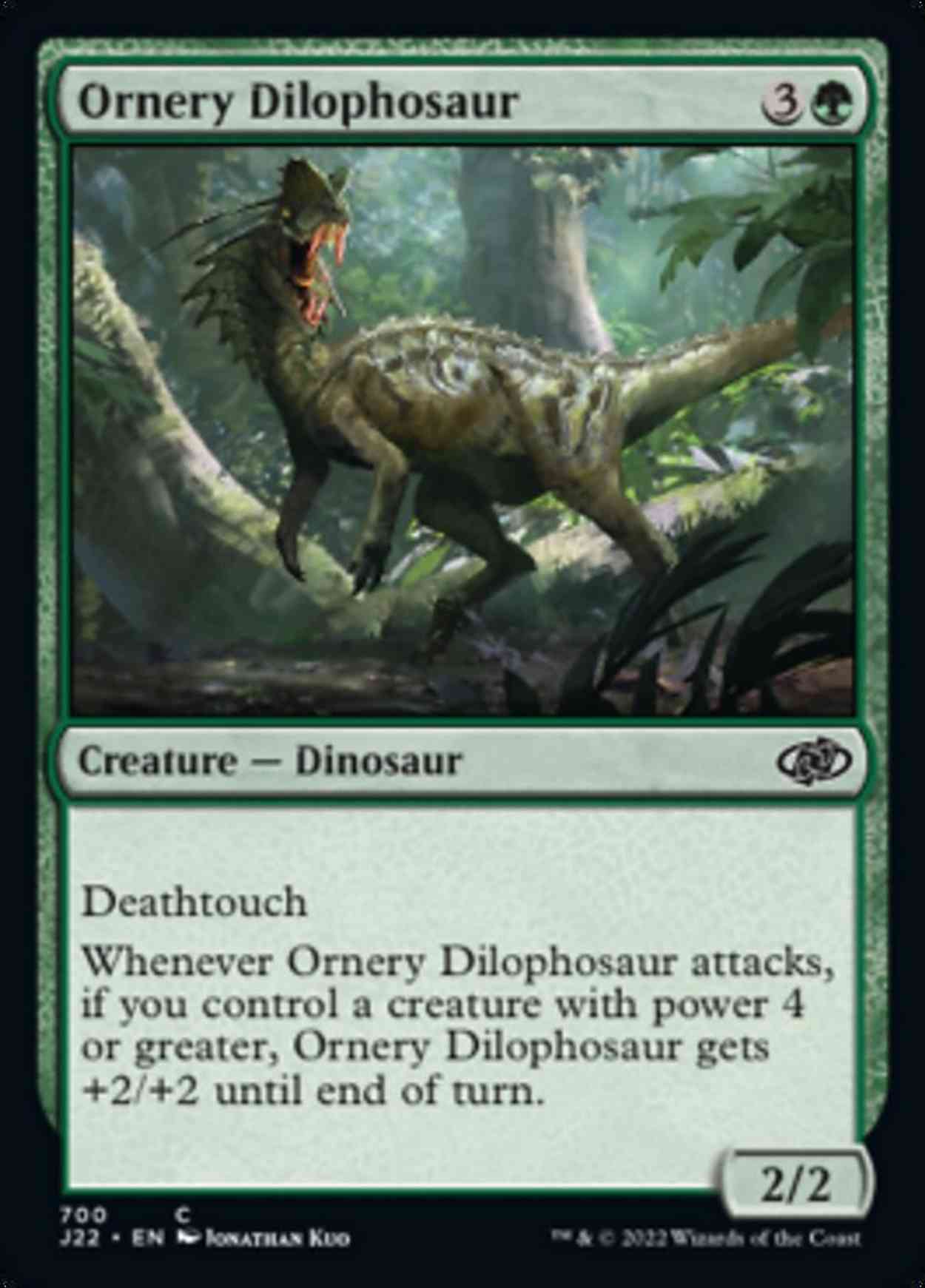 Ornery Dilophosaur magic card front