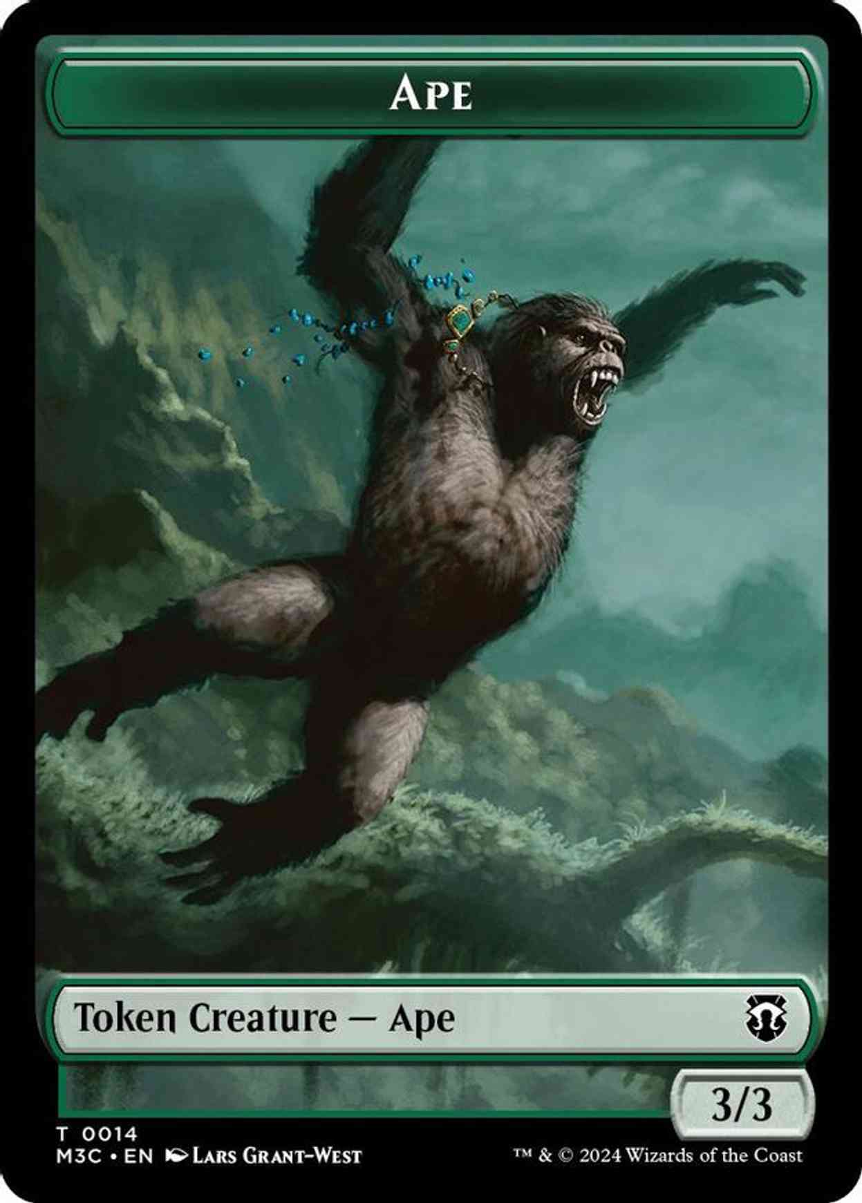 Ape (Ripple Foil) // Plant Double-Sided Token magic card front