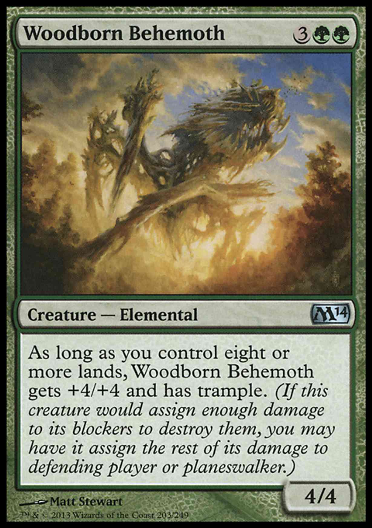 Woodborn Behemoth magic card front