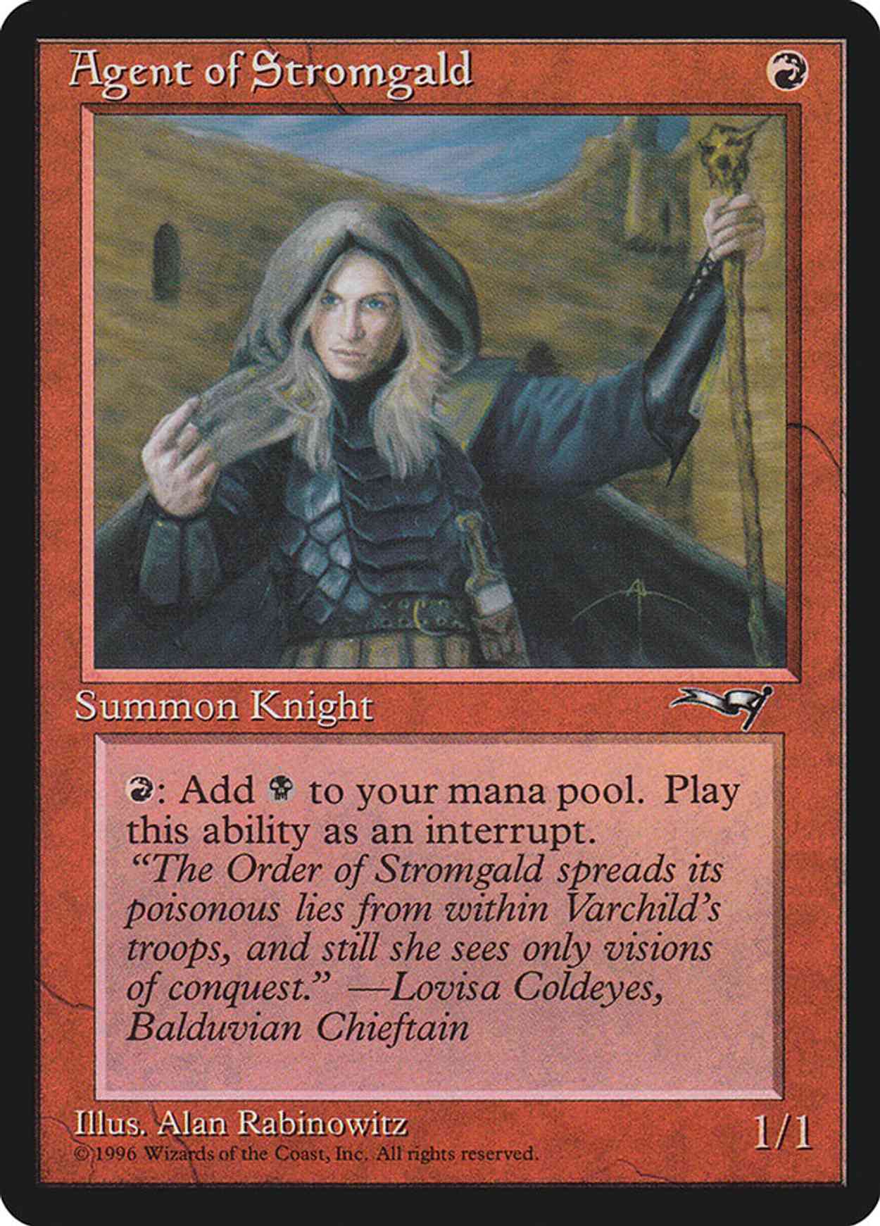 Agent of Stromgald (Woman Holding Staff) magic card front