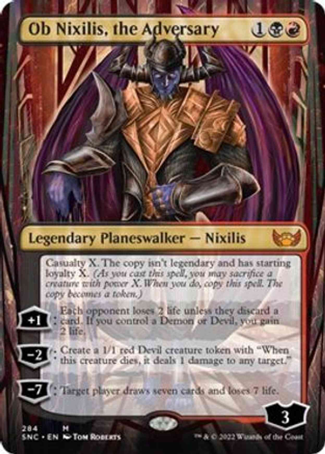 Ob Nixilis, the Adversary (Borderless) magic card front
