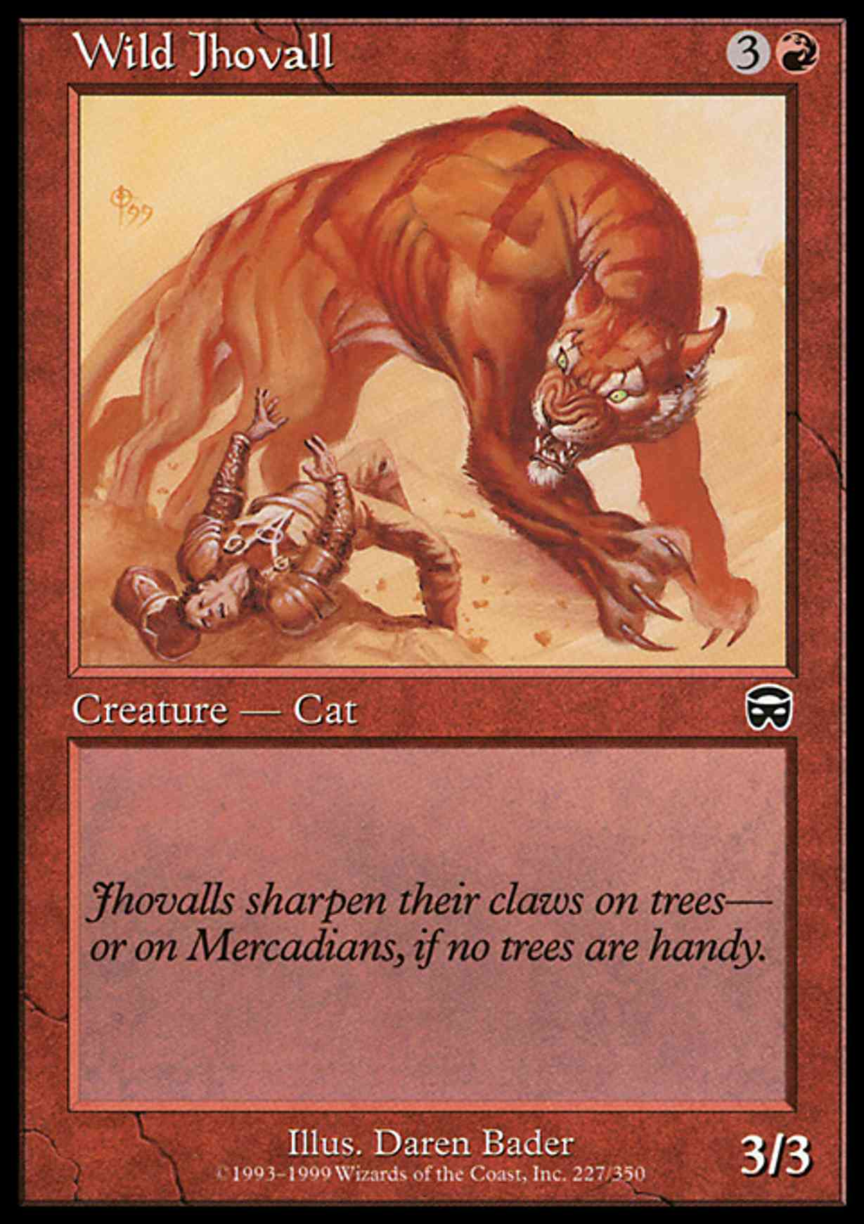 Wild Jhovall magic card front