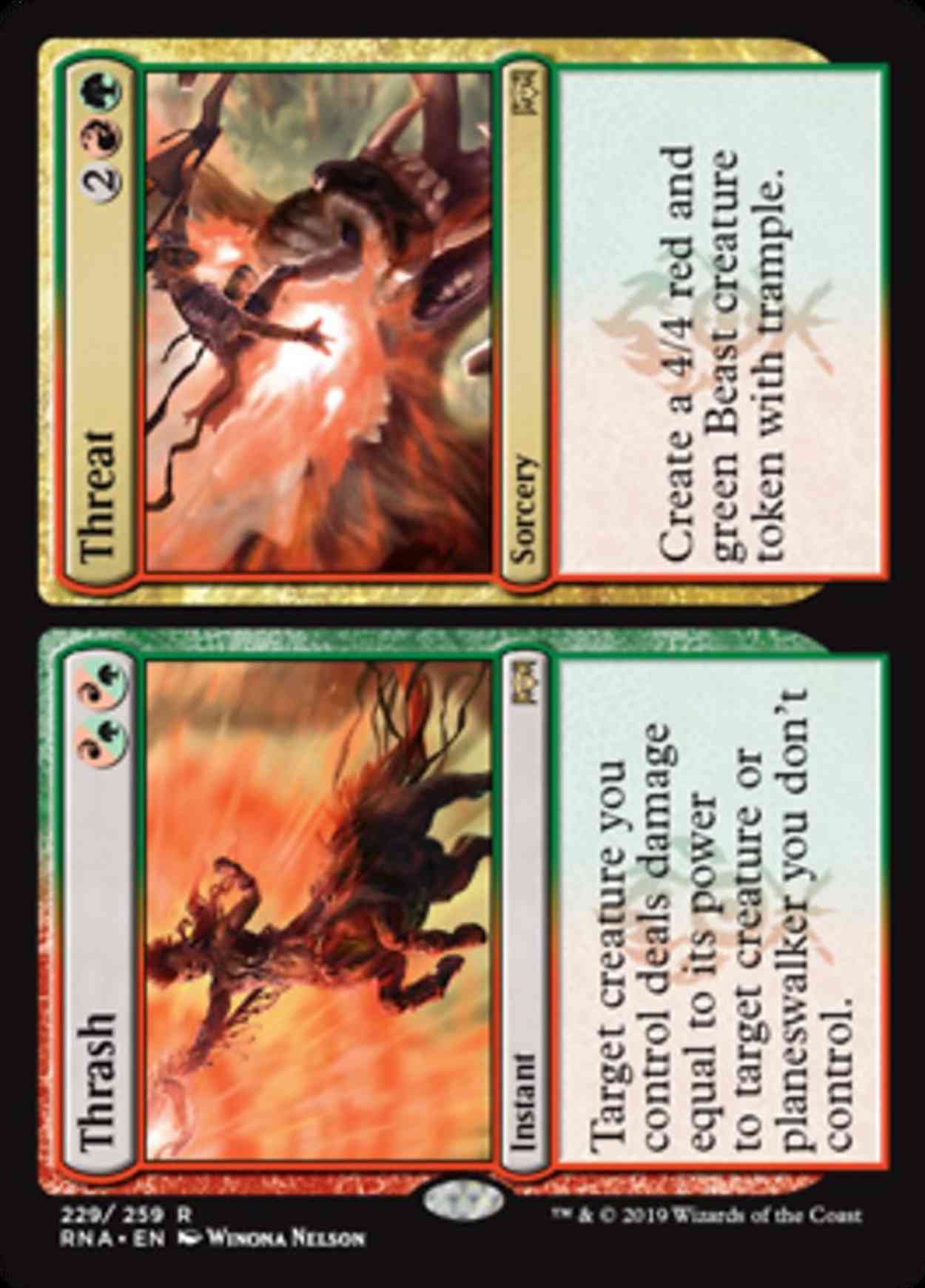 Thrash // Threat magic card front