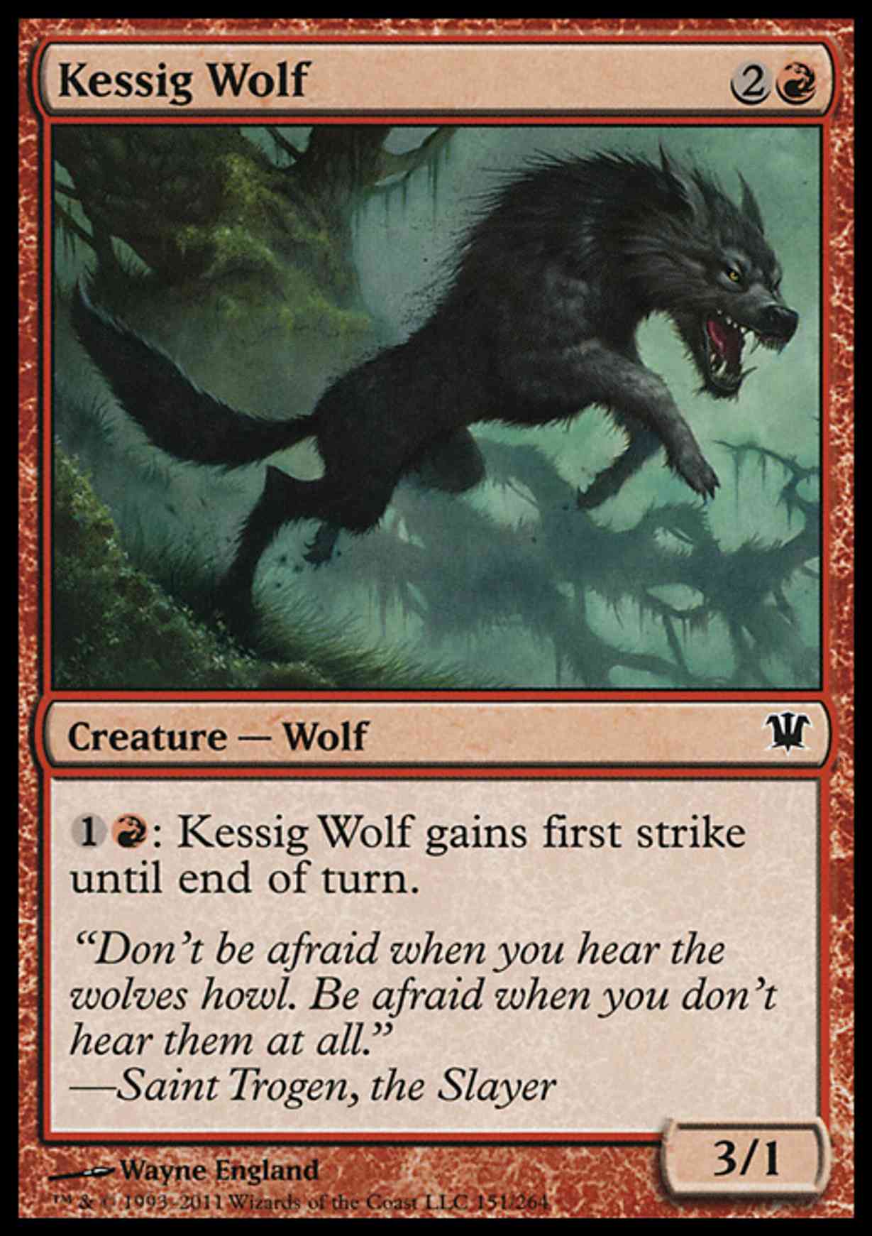 Kessig Wolf magic card front