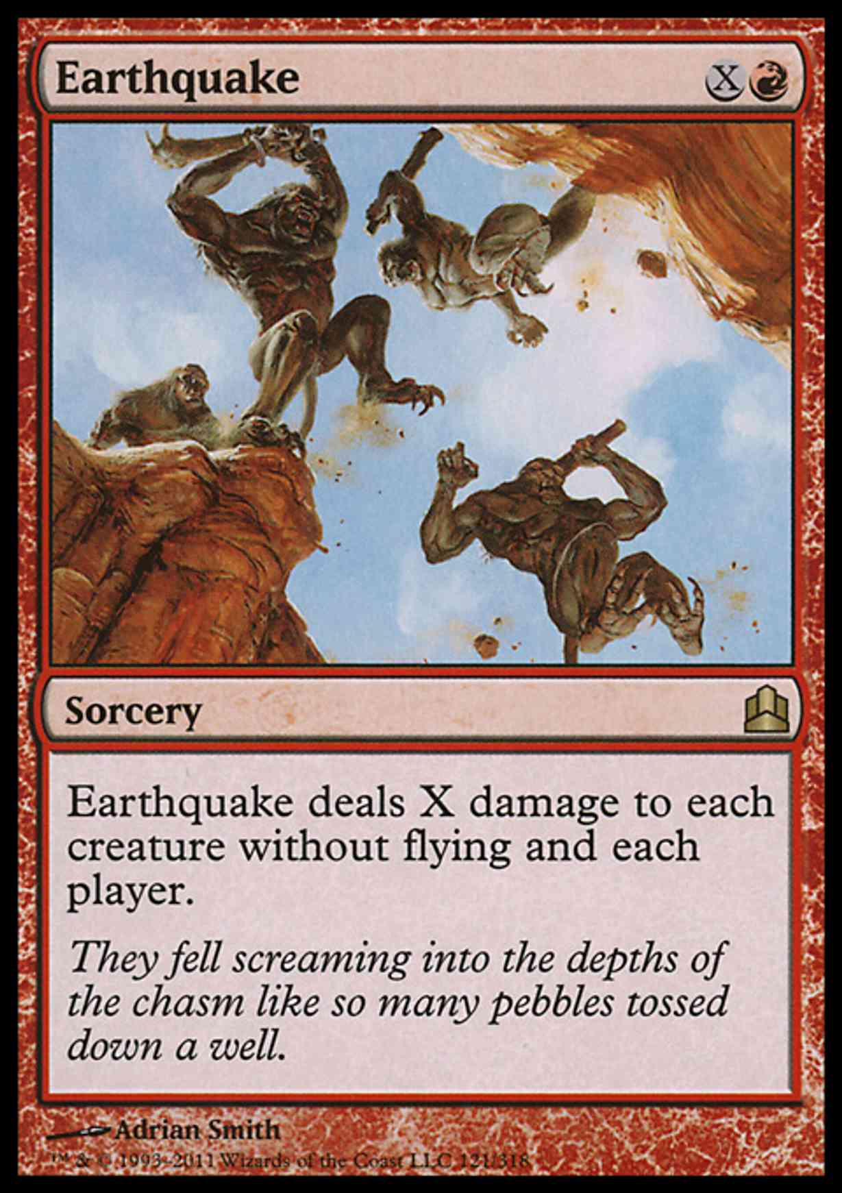 Earthquake magic card front