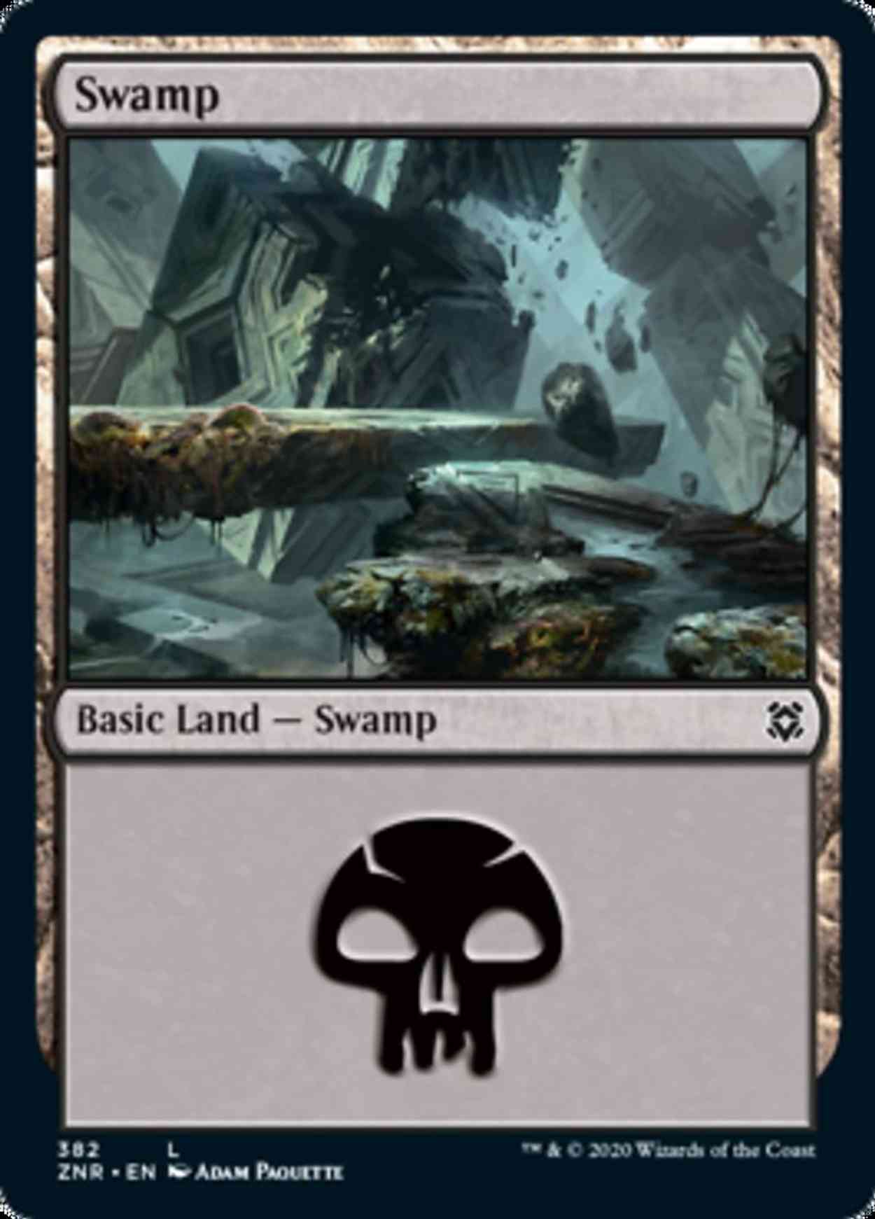 Swamp magic card front