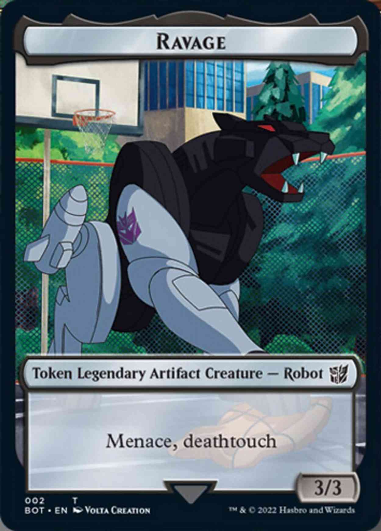 Ravage Token magic card front