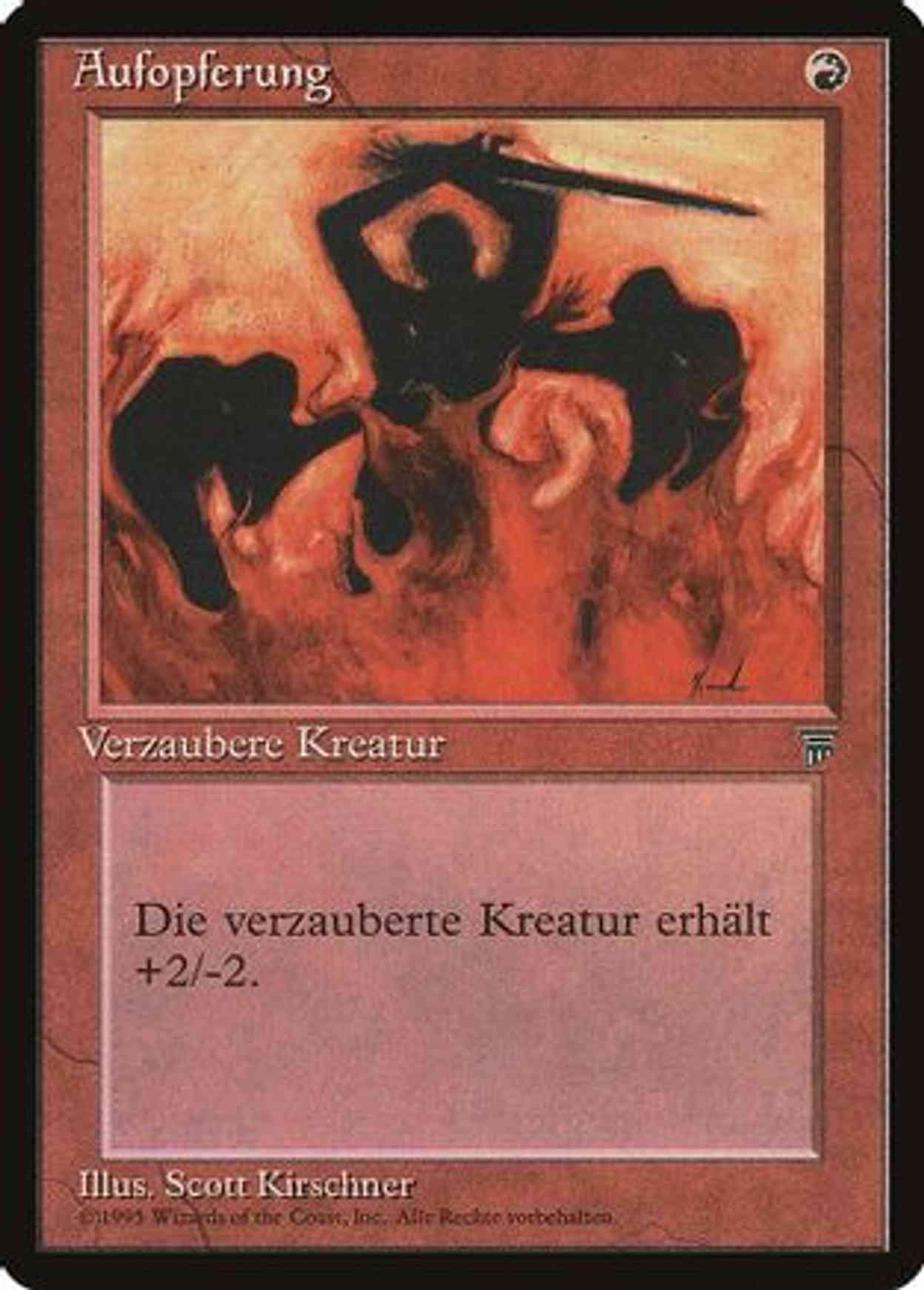 Immolation (German) - "Aufopferung" magic card front