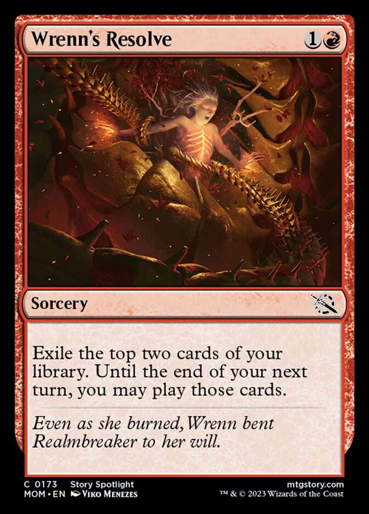 Wrenn's Resolve magic card front