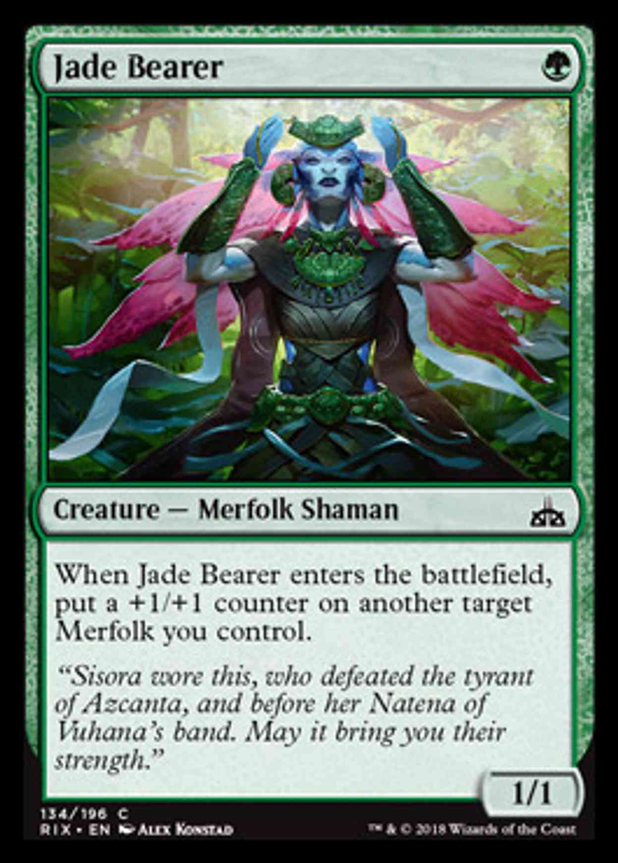 Jade Bearer magic card front