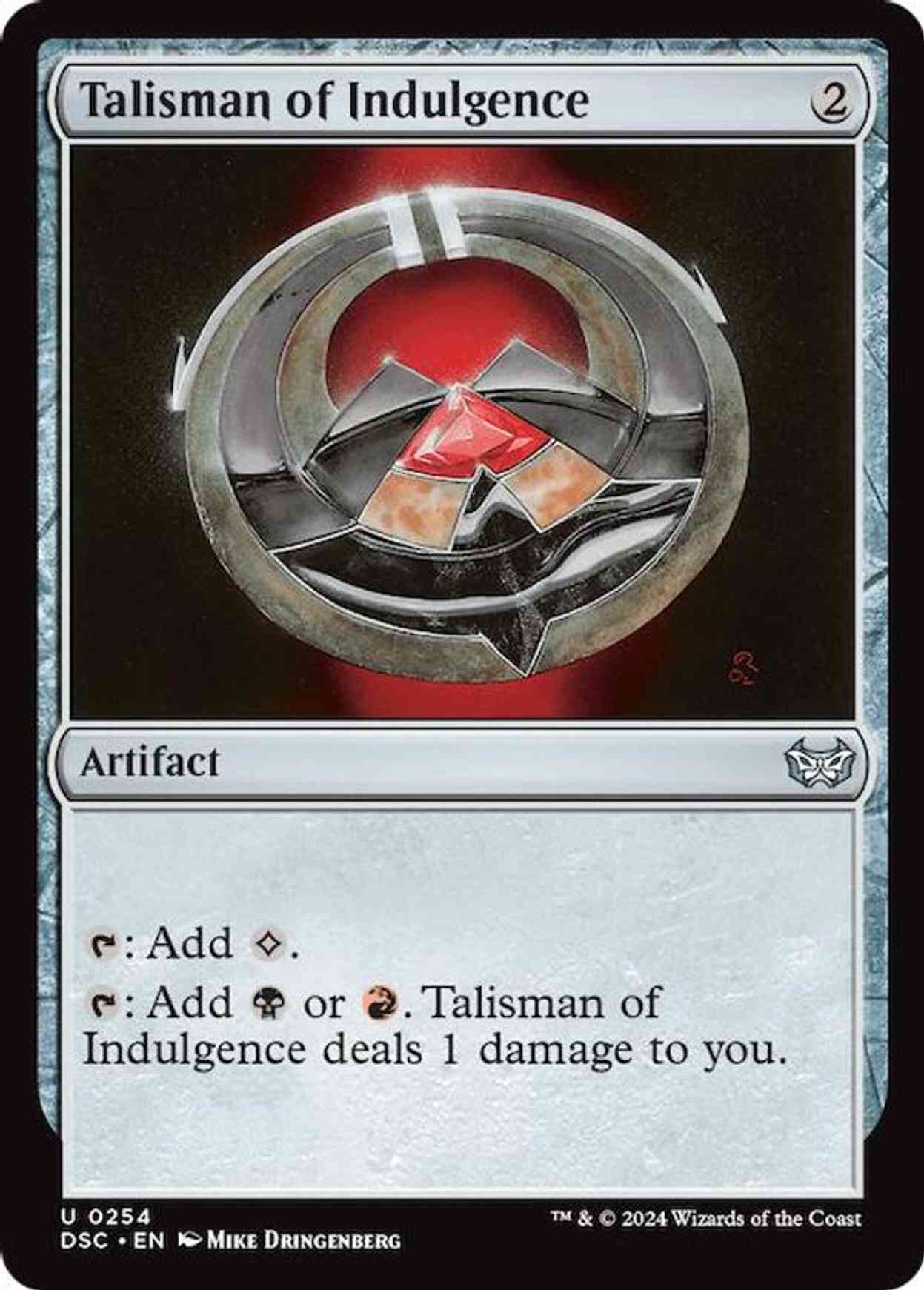 Talisman of Indulgence magic card front