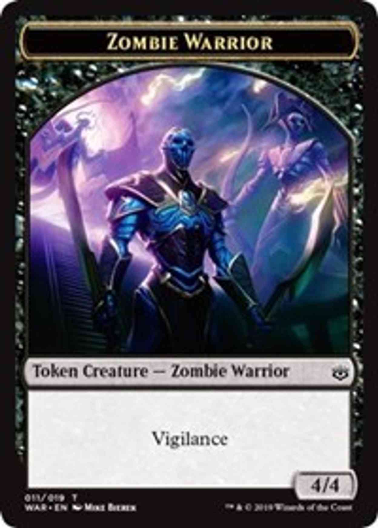 Zombie Warrior Token magic card front