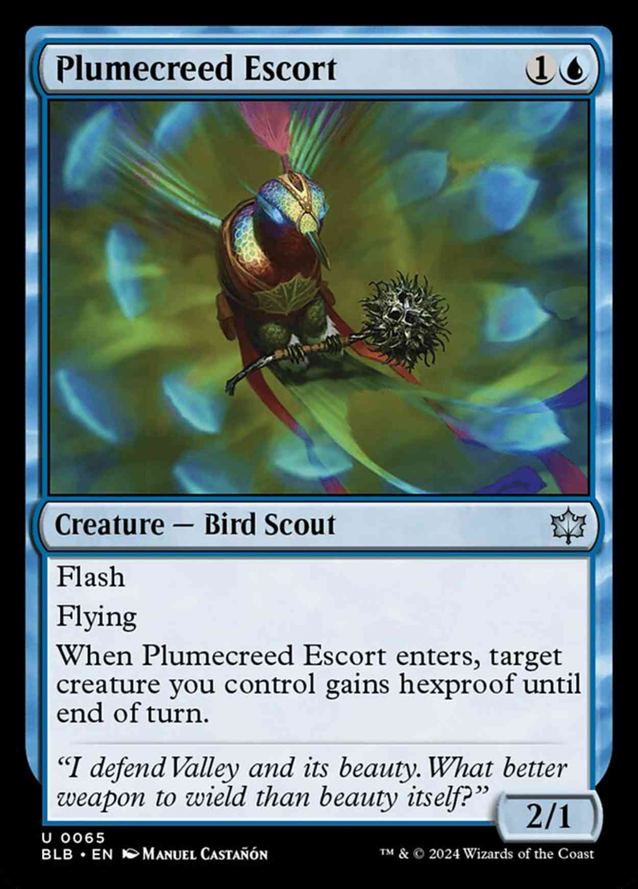 Plumecreed Escort magic card front