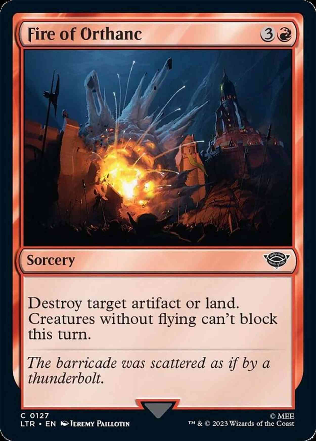 Fire of Orthanc magic card front