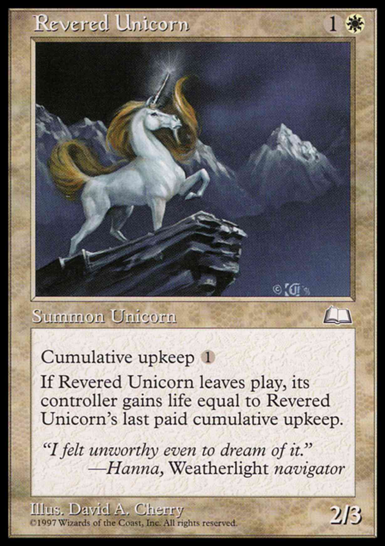 Revered Unicorn magic card front