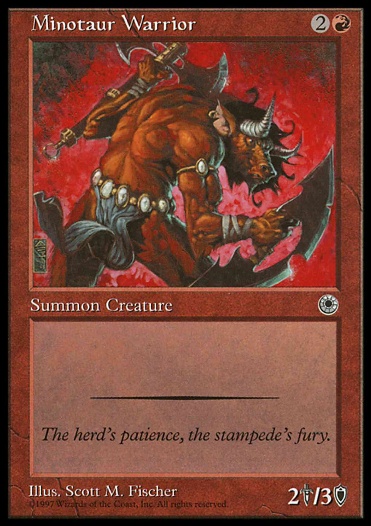 Minotaur Warrior magic card front