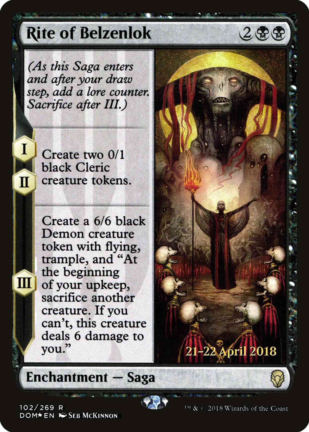 Rite of Belzenlok magic card front